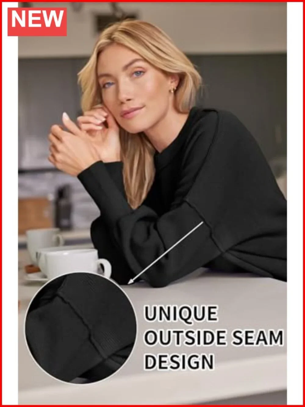 Oversized Crewneck Long Sleeve Pullover Sweater Tunic Fall Winter